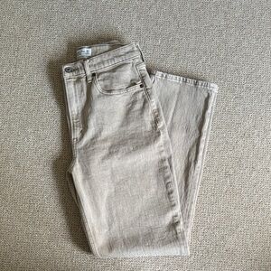 Abercrombie & Fitch Beige 90s Straight Ultra High Rise Jeans (Curve Love)